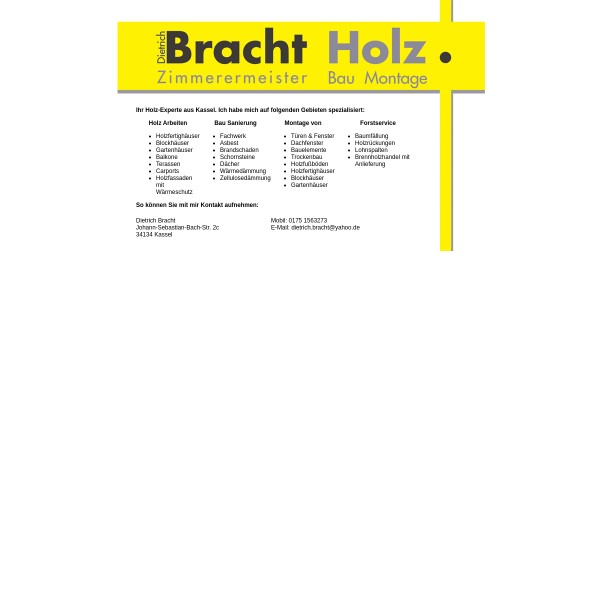 Dietrich Bracht 34134 Kassel