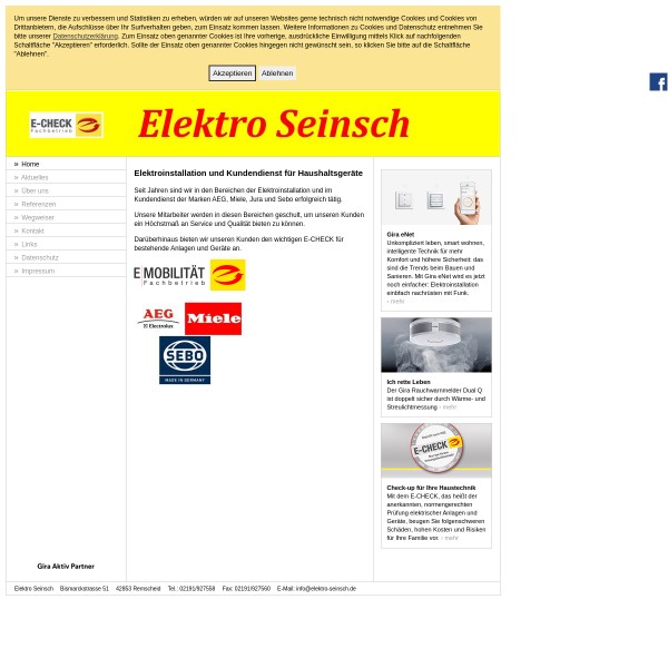 Elektro Seinsch 42853 Remscheid