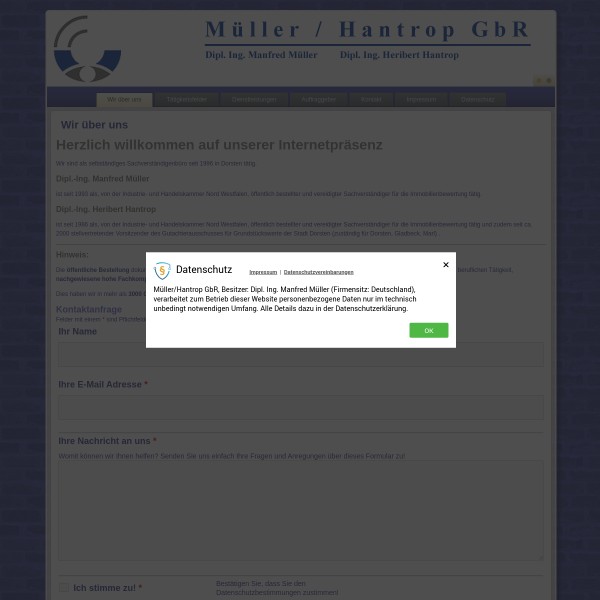 Manfred Müller und Heribert Hantrop 46282 Dorsten