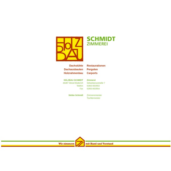 Schmidt Zimmerei und Tischlerei 46487 Wesel