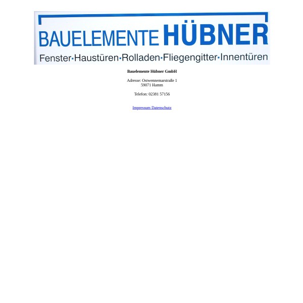Bauelemente Hübner 59071 Hamm