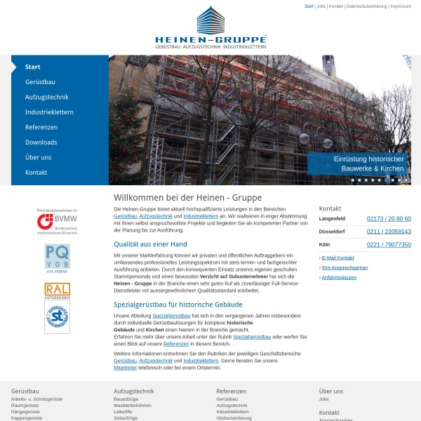 Heinen Gruppe Gerüstbau GmbH & Co. 40764 Langenfeld