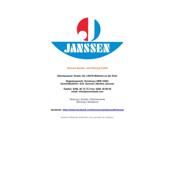 Janssen Sanitär- und Heizung 45476 Mülheim
