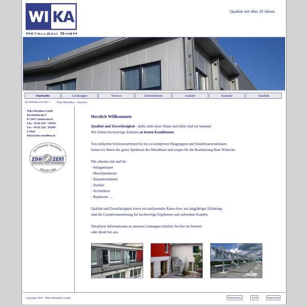 Wika Metallbau GmbH 51647 Gummersbach
