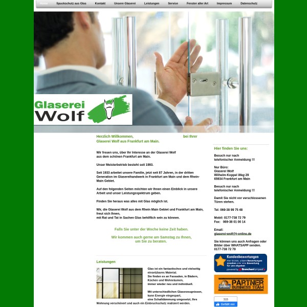 Glaserei Wolf 65934 Frankfurt
