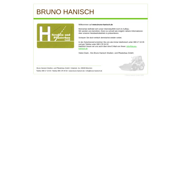 Bruno Hanisch Straßen - und Pflasterbau GmbH 80638 München