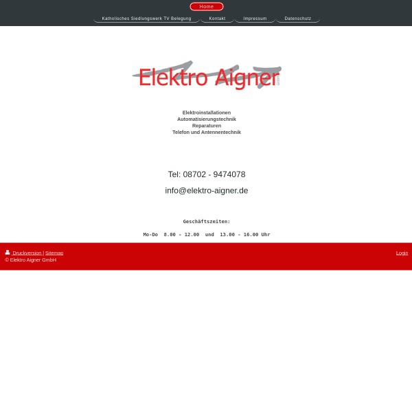 Aigner Elektro GmbH 84028 Landshut